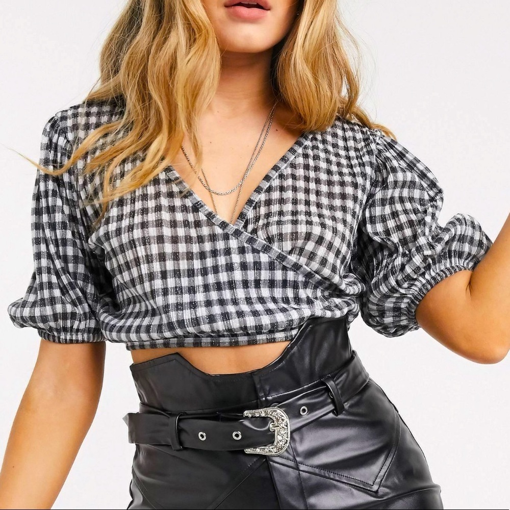 Reclaimed vintage checkered top